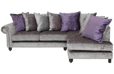 Collection Manhattan Large Right Hand Corner Sofa - Silver